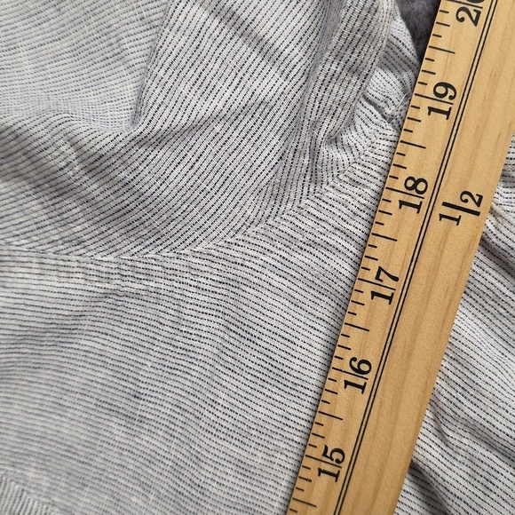 J. Crew Gathered Linen Cotton adjustable front Popover High Low Top size S - Picture 11 of 12